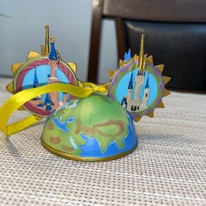 Disney Parks Four Castles Light-Up Ear Hat Christmas Ornament